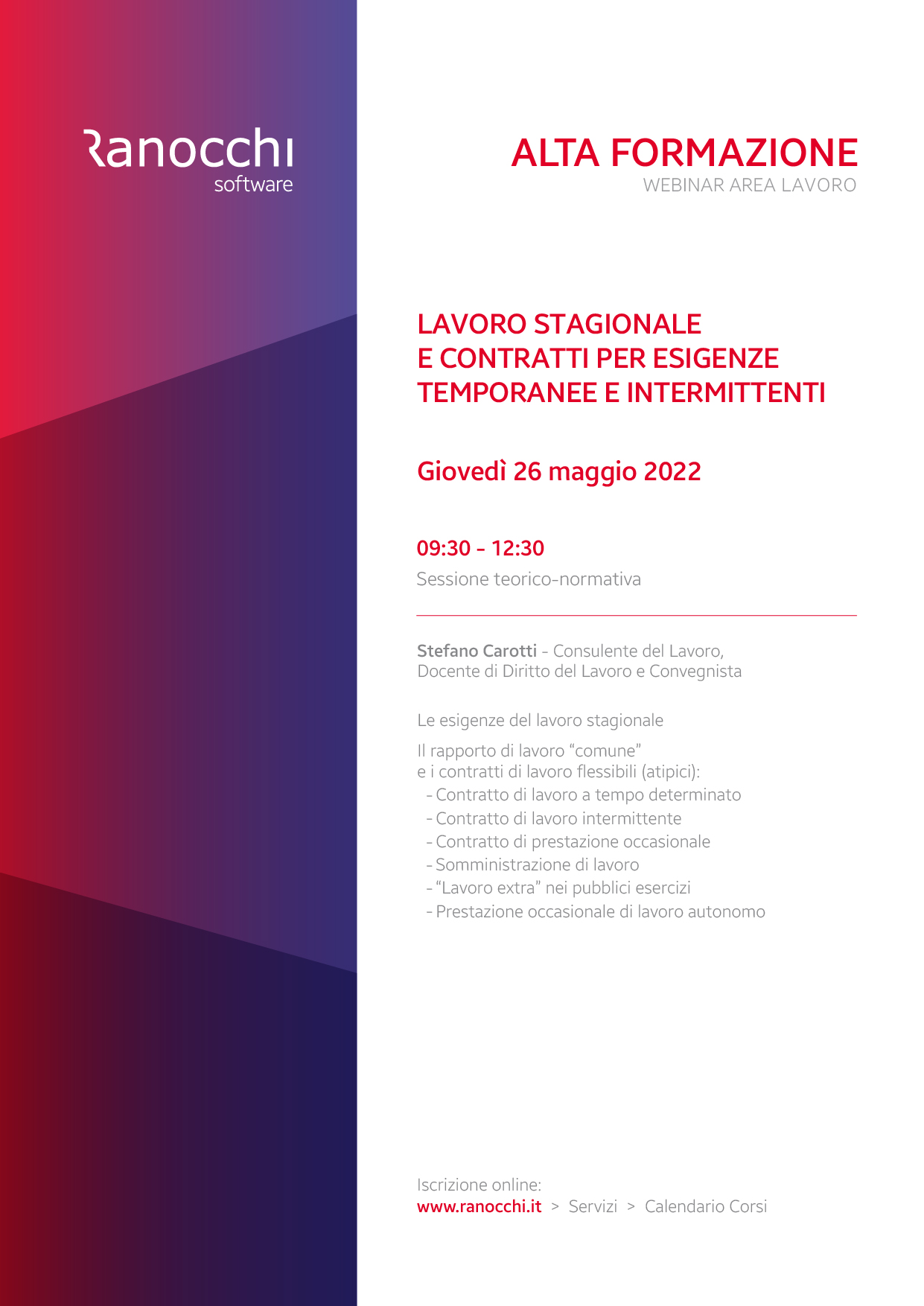 locandina webinar lavoro stagionale e contratti temporanei